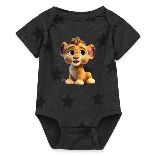 Sweet Lion Cub - Baby 5 Star Print One Piece
