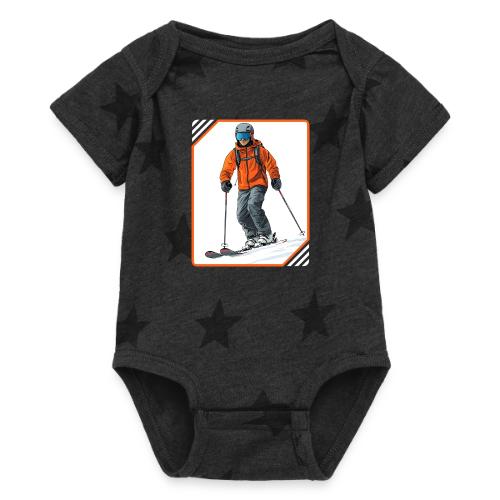 Skiing Thrill Ride - Baby 5 Star Print One Piece