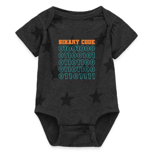 Say Hello in Binary code - Baby 5 Star Print One Piece