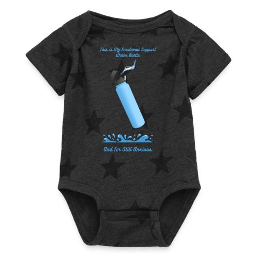 Emotional Support Water Bottle T-Shirt | Still Anx - Baby 5 Star Print One Piece