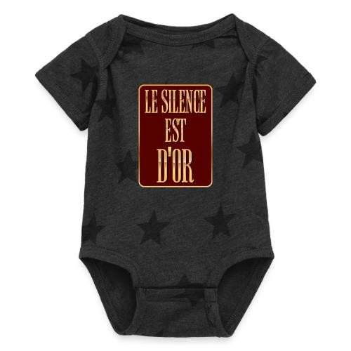 Silence is golden - Baby 5 Star Print One Piece