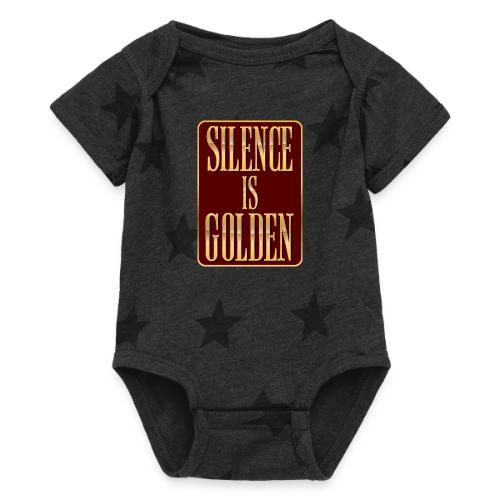 Silence Is Golden - Baby 5 Star Print One Piece