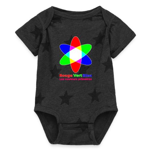 RGB Primary Colors - Baby 5 Star Print One Piece