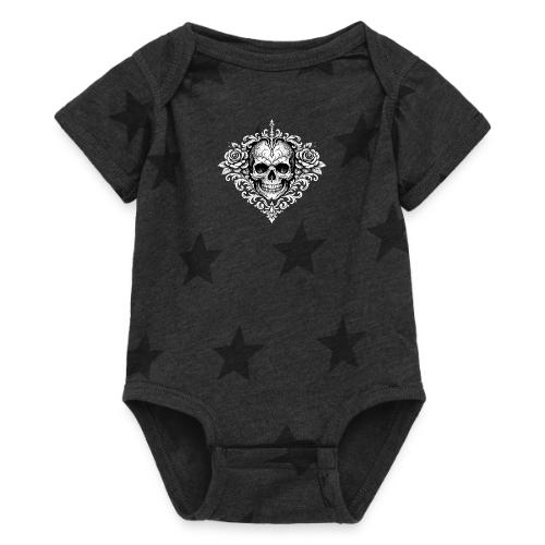 Gothic Filigree Skull - Baby 5 Star Print One Piece