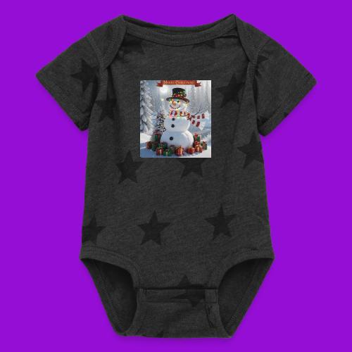 Merry Christmas - Baby 5 Star Print One Piece