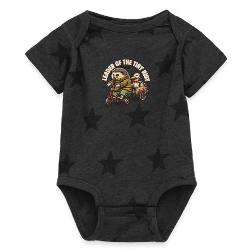 Leader of the Tiny Riot Design - Baby 5 Star Print One Piece