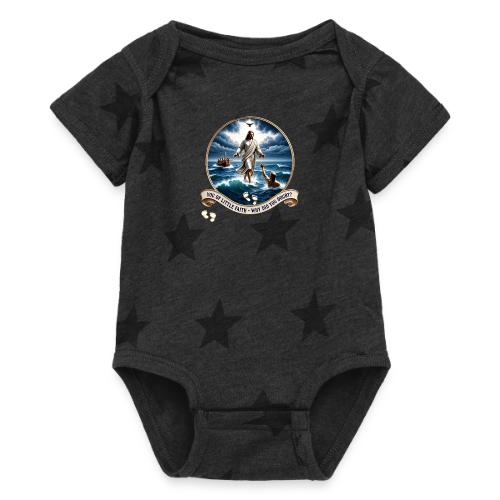 Walking On Water Faith T Shirt, Christian Miracle - Baby 5 Star Print One Piece