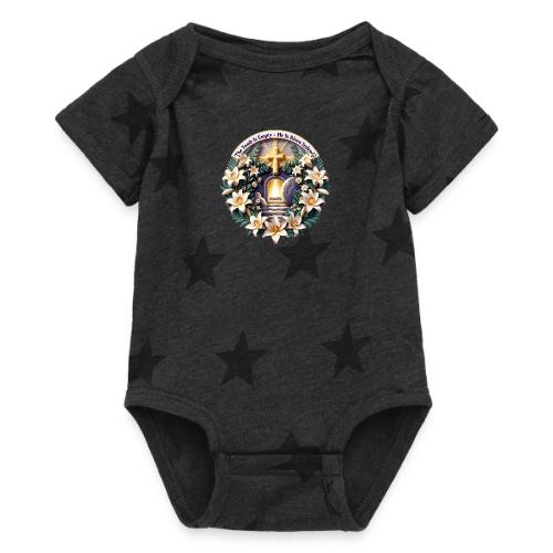 Easter The Tomb Is Empty T Shirt, Christian Gift - Baby 5 Star Print One Piece