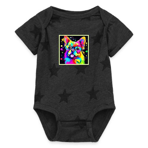 Vivid Canine Vibes Design - Baby 5 Star Print One Piece