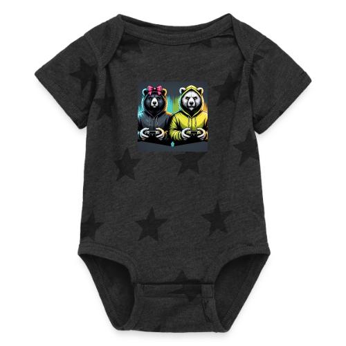 Gamer Bears - Baby 5 Star Print One Piece