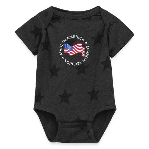 Made in America - Baby 5 Star Print One Piece