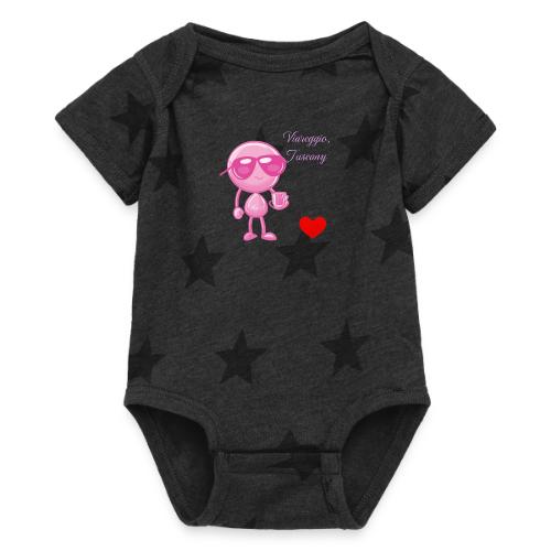 Smoon City_Viareggio Tuscany Pink - Baby 5 Star Print One Piece