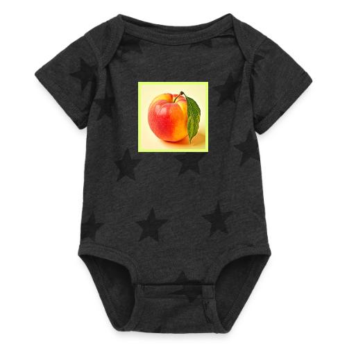 Feel the Fresh Peach Summer Vibe Design - Baby 5 Star Print One Piece