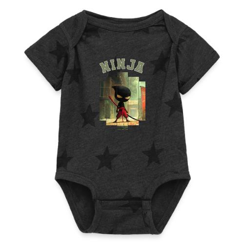 Cute Ninja Attack - Baby 5 Star Print One Piece