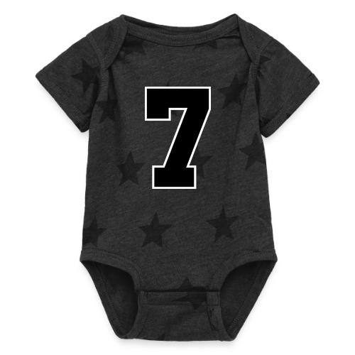 Varsity Number 7 Athletic Look - Baby 5 Star Print One Piece