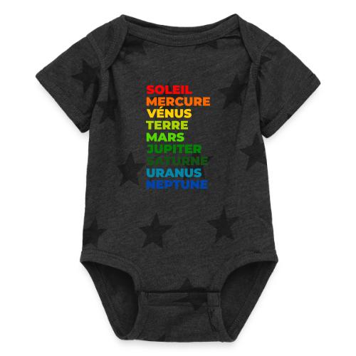 Solar System in Color - Baby 5 Star Print One Piece