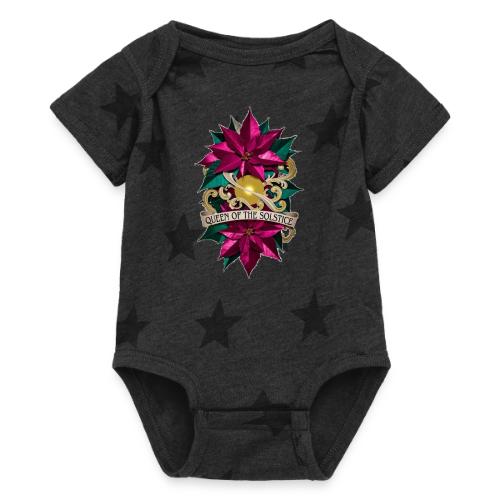 Queen of the Solstice Poinsettia T-Shirt - Baby 5 Star Print One Piece