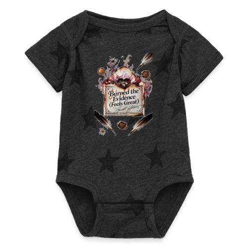 Burned the Evidence (Feels Great) T-Shirt - Baby 5 Star Print One Piece