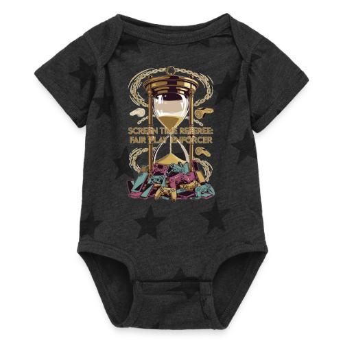 Screen Time Referee T Shirt, Fair Play Enforcer - Baby 5 Star Print One Piece