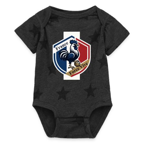 France Rooster T-Shirt, Bleu-Blanc-Rouge gift - Baby 5 Star Print One Piece