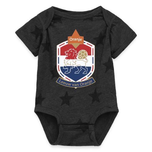 Netherlands Lion Crest T-Shirt, Dutch Badge Gift - Baby 5 Star Print One Piece