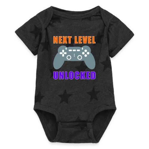 Next Level Unlocked Gamer Design - Baby 5 Star Print One Piece