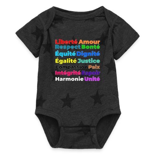Words of Light - Baby 5 Star Print One Piece