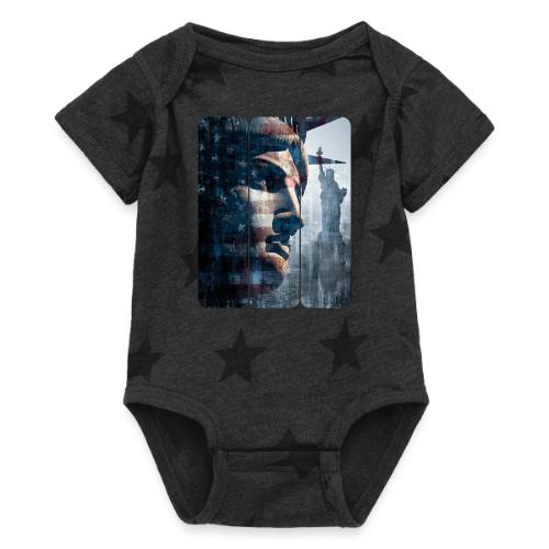 USA: Liberty in Three Visions - Baby 5 Star Print One Piece