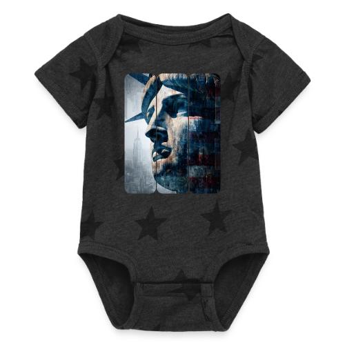 USA: Urban Liberty Triptych - Baby 5 Star Print One Piece