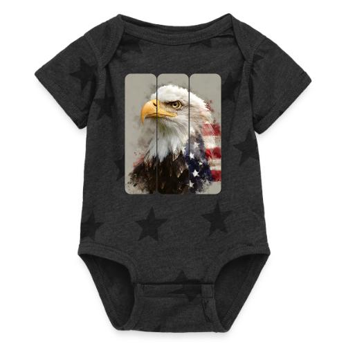 USA: Eagle of the Free - Baby 5 Star Print One Piece