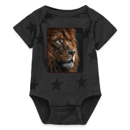 Lion Portrait Majestic Wildlife Design - Baby 5 Star Print One Piece