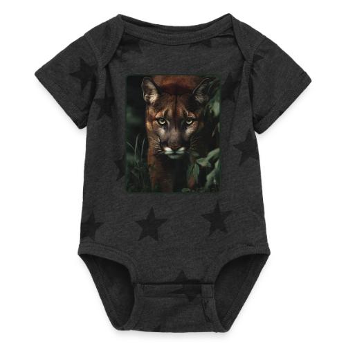 Cougar Jungle Predator Design - Baby 5 Star Print One Piece