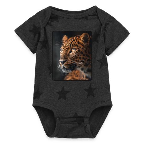 Amur Leopard Face Wildlife Design - Baby 5 Star Print One Piece