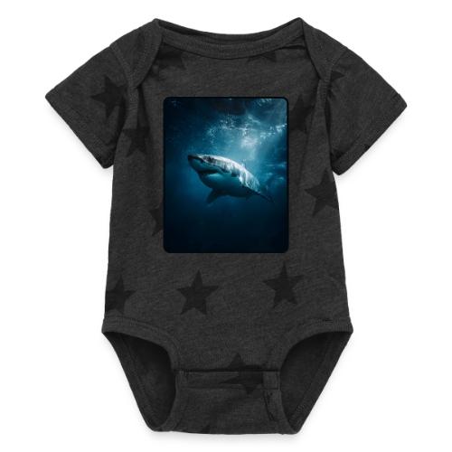 Great White Shark Ocean Design - Baby 5 Star Print One Piece