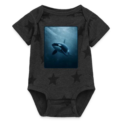 Orca Ocean Wildlife Design - Baby 5 Star Print One Piece