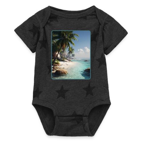 Tropical Beach Paradise Palm Design - Baby 5 Star Print One Piece