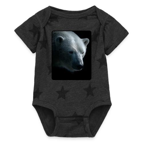 Polar Bear Close-Up Wildlife Design - Baby 5 Star Print One Piece