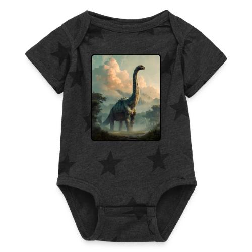 Brachiosaurus Prehistoric Scene Design - Baby 5 Star Print One Piece