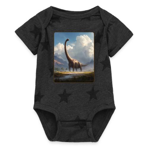 Brachiosaurus Valley Landscape Design - Baby 5 Star Print One Piece