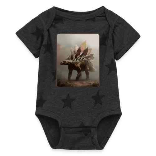 Stegosaurus Misty Forest Design - Baby 5 Star Print One Piece
