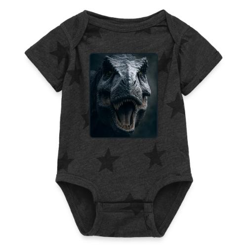 T Rex Cinematic Close-Up Design - Baby 5 Star Print One Piece