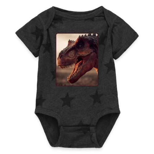 T Rex Roaring Close-Up Design - Baby 5 Star Print One Piece