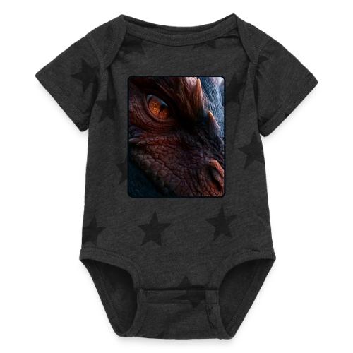 Fierce Ancient Dragon Portrait Design - Baby 5 Star Print One Piece
