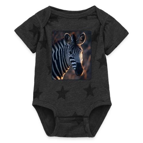 Majestic Zebra Sunset Portrait Design - Baby 5 Star Print One Piece