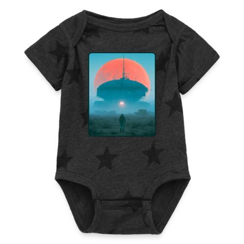Astronaut Alien Outpost Design - Baby 5 Star Print One Piece