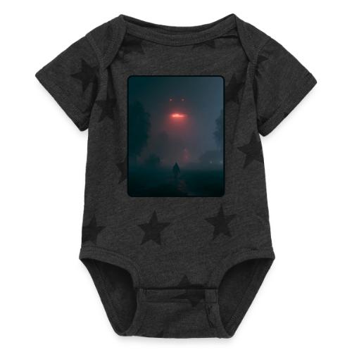 Mysterious UFO Encounter Design - Baby 5 Star Print One Piece