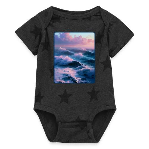 Dreamy Pastel Ocean Sunset Art - Baby 5 Star Print One Piece