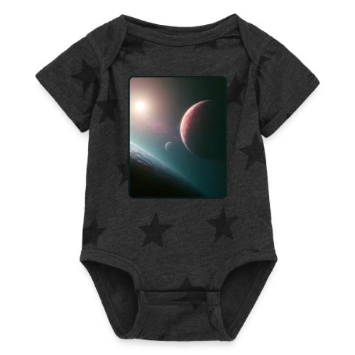 Deep Space Planet Horizon Art - Baby 5 Star Print One Piece