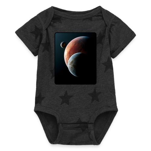 Three Planets Deep Space Design - Baby 5 Star Print One Piece