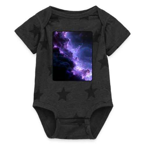 Purple Nebula Space Design - Baby 5 Star Print One Piece